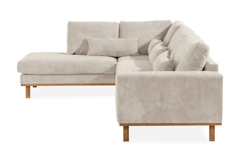 Copenhagen 4-sits Vänstervänd L-formad Schäslongsoffa i Manchester - Beige - Möbler - Vardagsrum - Soffor - Divansoffa & schäslong
