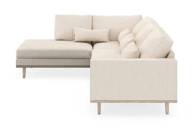 Copenhagen 4-sits Vänstervänd L-formad Schäslongsoffa i Manchester - Beige - Möbler - Vardagsrum - Soffor - Divansoffa & schäslong