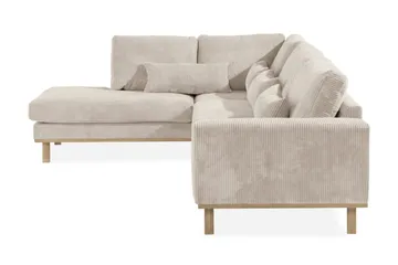 Copenhagen 4-sits Vänstervänd L-formad Schäslongsoffa i Manchester - Beige - Möbler - Vardagsrum - Soffor - Divansoffa & schäslong