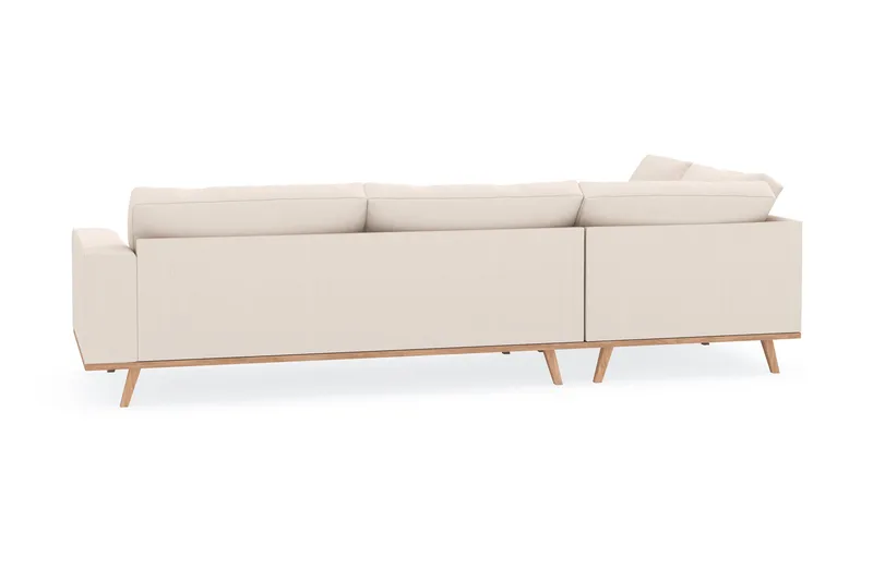 Copenhagen 4-sits Vänstervänd L-formad Schäslongsoffa i Manchester - Beige - Möbler - Vardagsrum - Soffor - Divansoffa & schäslong