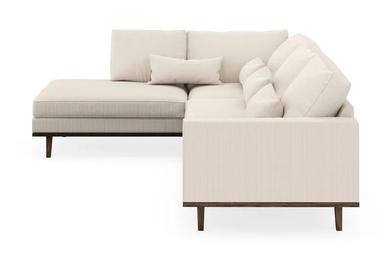 Copenhagen 4-sits Vänstervänd L-formad Schäslongsoffa i Manchester - Beige - Möbler - Vardagsrum - Soffor - Divansoffa & schäslong