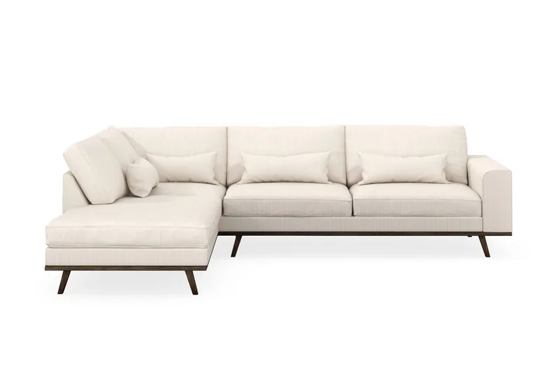 Copenhagen 4-sits Vänstervänd L-formad Schäslongsoffa i Manchester - Beige - Möbler - Vardagsrum - Soffor - Divansoffa & schäslong