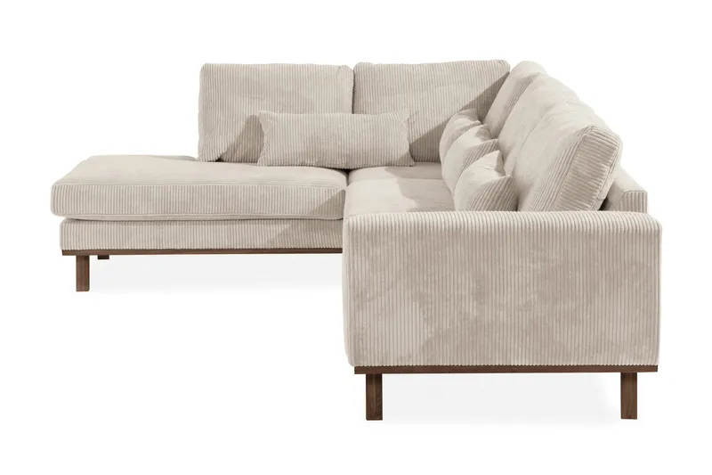 Copenhagen 4-sits Vänstervänd L-formad Schäslongsoffa i Manchester - Beige - Möbler - Vardagsrum - Soffor - Divansoffa & schäslong