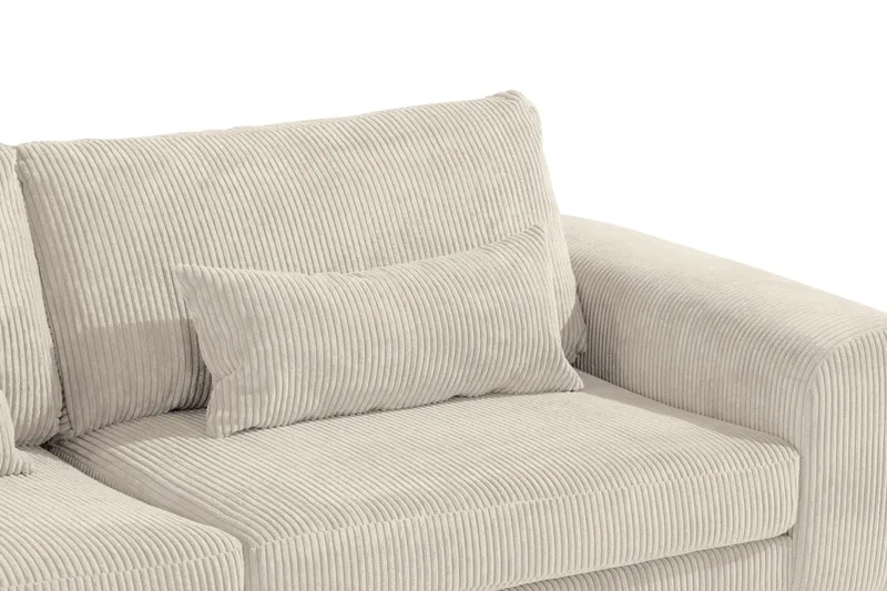 Copenhagen 4-sits Vänstervänd L-formad Schäslongsoffa i Manchester - Beige - Möbler - Vardagsrum - Soffor - Divansoffa & schäslong