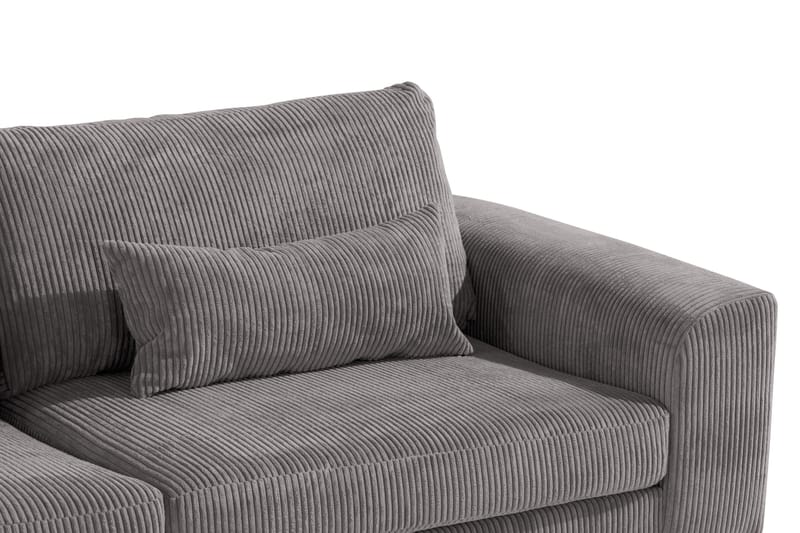 Copenhagen 4-sits Vänstervänd L-formad Schäslongsoffa i Manchester - Mörkgrå - Möbler - Vardagsrum - Soffor - Divansoffa & schäslong