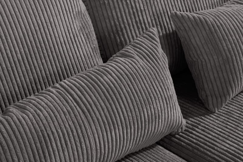 Copenhagen 4-sits Vänstervänd L-formad Schäslongsoffa i Manchester - Mörkgrå - Möbler - Vardagsrum - Soffor - Divansoffa & schäslong