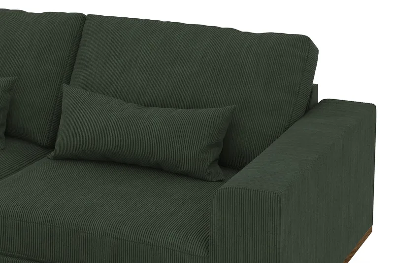 Copenhagen 4-sits Vänstervänd L-formad Schäslongsoffa i Manchester - Mörkgrön - Möbler - Vardagsrum - Soffor - Divansoffa & schäslong