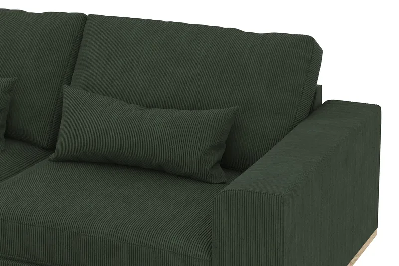 Copenhagen 4-sits Vänstervänd L-formad Schäslongsoffa i Manchester - Mörkgrön - Möbler - Vardagsrum - Soffor - Divansoffa & schäslong