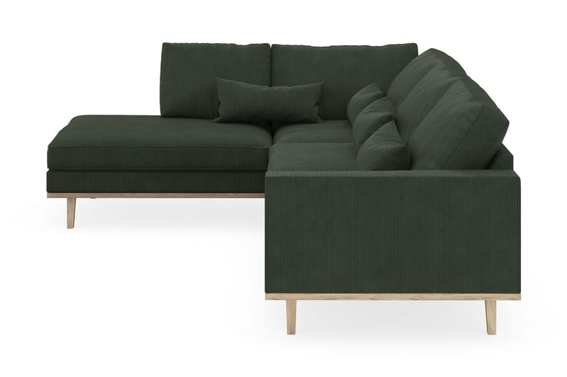 Copenhagen 4-sits Vänstervänd L-formad Schäslongsoffa i Manchester - Mörkgrön - Möbler - Vardagsrum - Soffor - Divansoffa & schäslong