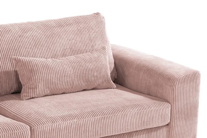 Copenhagen 4-sits Vänstervänd L-formad Schäslongsoffa i Manchester - Rosa - Möbler - Vardagsrum - Soffor - Divansoffa & schäslong