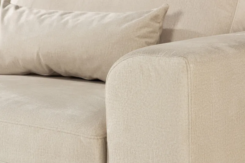 Copenhagen 4-sits Vänstervänd L-formad Schäslongsoffa i Sammet - Beige - Möbler - Vardagsrum - Soffor - Divansoffa & schäslong