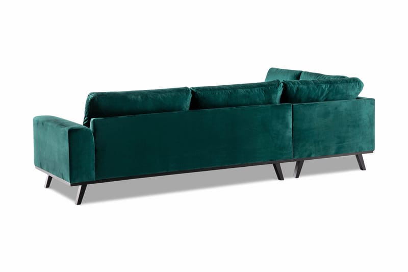 Copenhagen 4-sits Vänstervänd L-formad Schäslongsoffa i Sammet - Grön - Möbler - Vardagsrum - Soffor - Divansoffa & schäslong