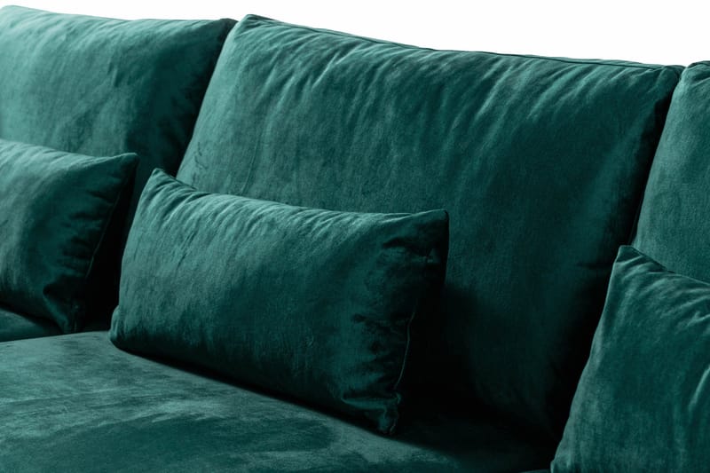 Copenhagen 4-sits Vänstervänd L-formad Schäslongsoffa i Sammet - Grön - Möbler - Vardagsrum - Soffor - Divansoffa & schäslong