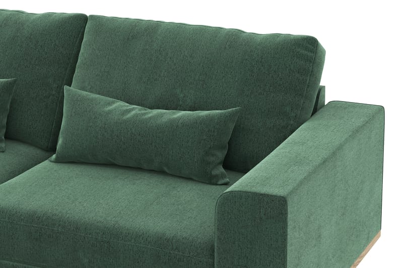 Copenhagen 4-sits Vänstervänd L-formad Schäslongsoffa i Sammet - Mörkgrön - Möbler - Vardagsrum - Soffor - Divansoffa & schäslong