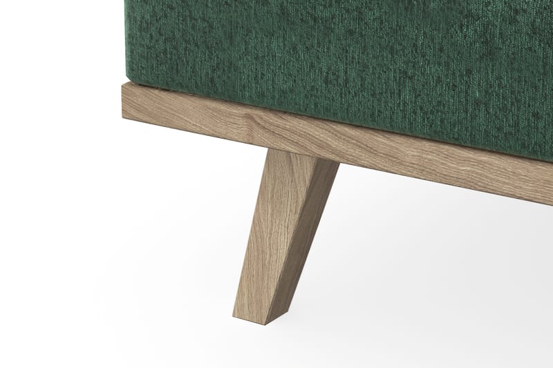 Copenhagen 4-sits Vänstervänd L-formad Schäslongsoffa i Sammet - Mörkgrön - Möbler - Vardagsrum - Soffor - Divansoffa & schäslong