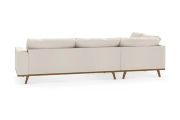 Copenhagen 4-sits Vänstervänd L-formad Schäslongsoffa i Tyg - Beige - Möbler - Vardagsrum - Soffor - Divansoffa & schäslong