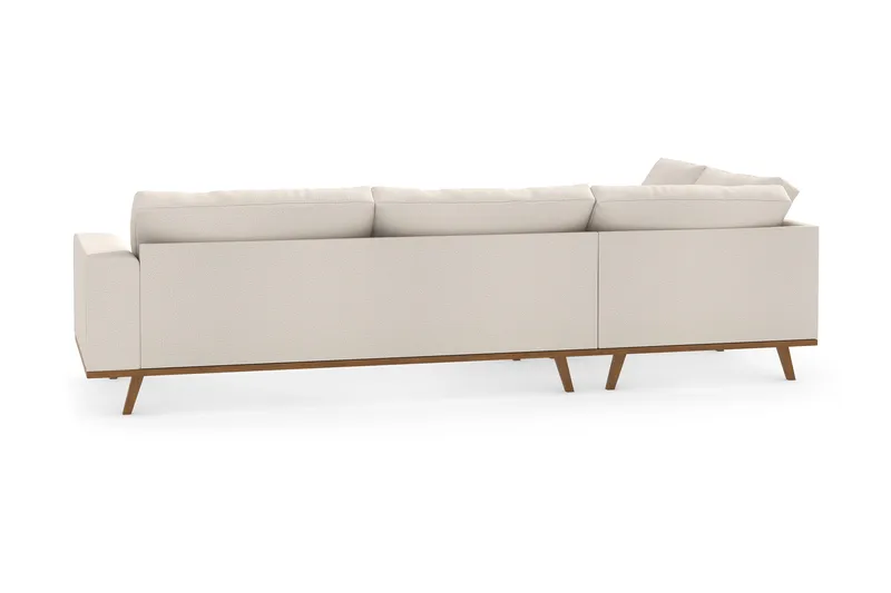 Copenhagen 4-sits Vänstervänd L-formad Schäslongsoffa i Tyg - Beige - Möbler - Vardagsrum - Soffor - Divansoffa & schäslong