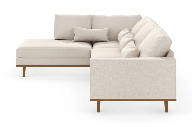 Copenhagen 4-sits Vänstervänd L-formad Schäslongsoffa i Tyg - Beige - Möbler - Vardagsrum - Soffor - Divansoffa & schäslong
