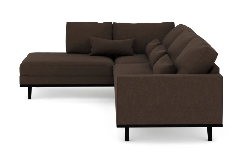 Copenhagen 4-sits Vänstervänd L-formad Schäslongsoffa i Tyg - Brun - Möbler - Vardagsrum - Soffor - Divansoffa & schäslong