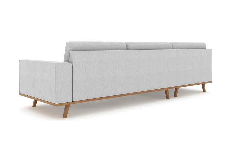 Copenhagen 4-sits Vänstervänd L-formad Schäslongsoffa i Tyg - Grå - Möbler - Vardagsrum - Soffor - Divansoffa & schäslong