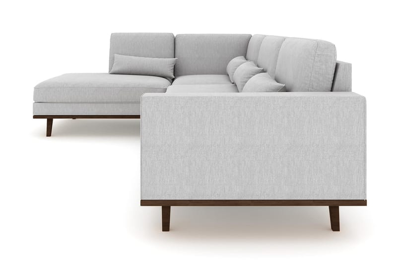 Copenhagen 4-sits Vänstervänd L-formad Schäslongsoffa i Tyg - Grå - Möbler - Vardagsrum - Soffor - Divansoffa & schäslong