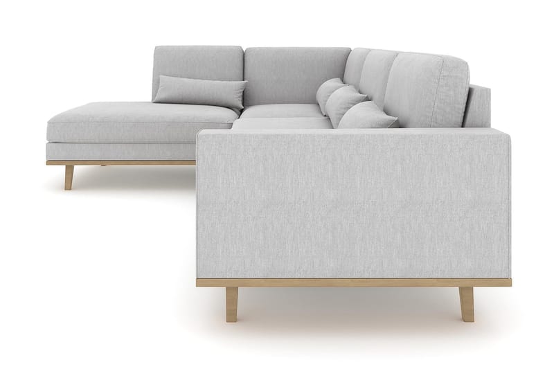Copenhagen 4-sits Vänstervänd L-formad Schäslongsoffa i Tyg - Grå - Möbler - Vardagsrum - Soffor - Divansoffa & schäslong