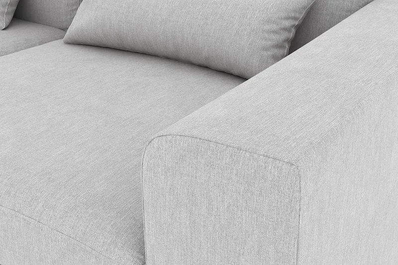 Copenhagen 4-sits Vänstervänd L-formad Schäslongsoffa i Tyg - Grå - Möbler - Vardagsrum - Soffor - Divansoffa & schäslong