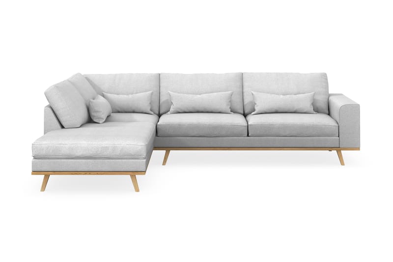 Copenhagen 4-sits Vänstervänd L-formad Schäslongsoffa i Tyg - Ljusgrå - Möbler - Vardagsrum - Soffor - Divansoffa & schäslong