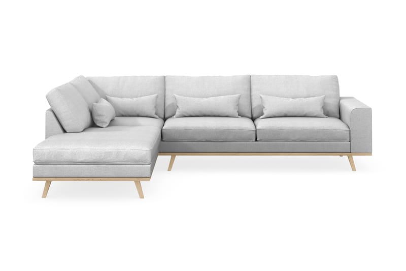 Copenhagen 4-sits Vänstervänd L-formad Schäslongsoffa i Tyg - Ljusgrå - Möbler - Vardagsrum - Soffor - Divansoffa & schäslong