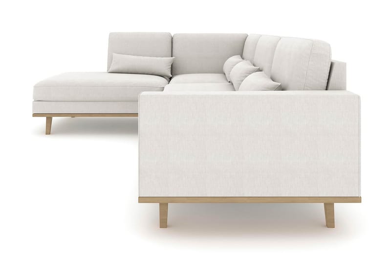 Copenhagen 4-sits Vänstervänd L-formad Schäslongsoffa i Tyg - Ljusgrå - Möbler - Vardagsrum - Soffor - Divansoffa & schäslong
