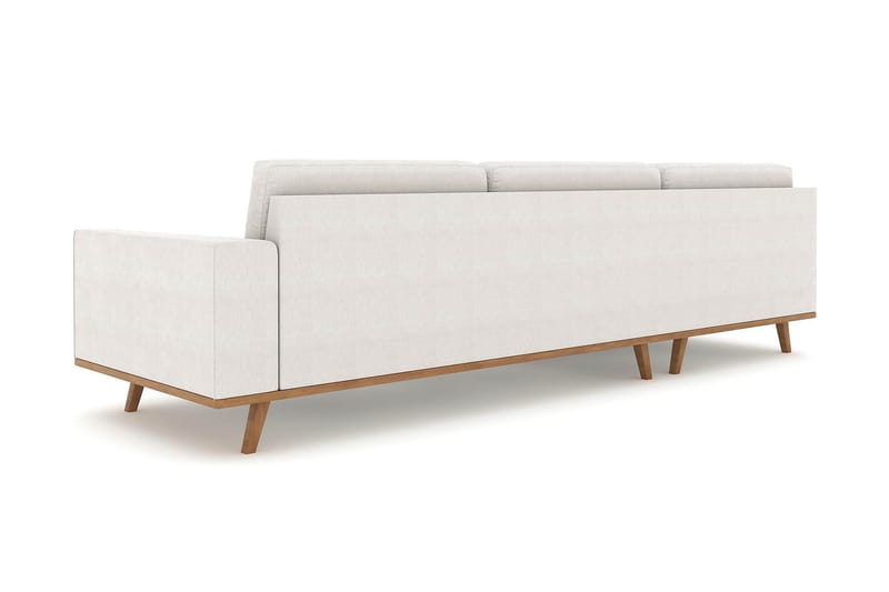 Copenhagen 4-sits Vänstervänd L-formad Schäslongsoffa i Tyg - Ljusgrå - Möbler - Vardagsrum - Soffor - Divansoffa & schäslong
