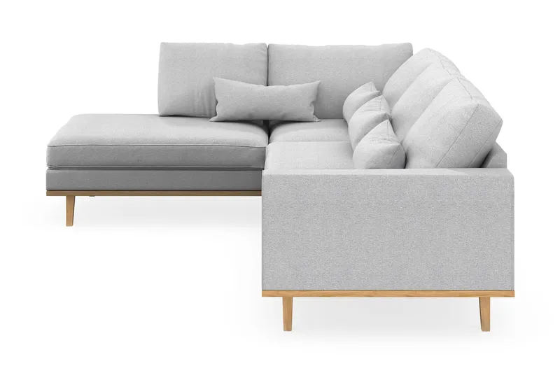 Copenhagen 4-sits Vänstervänd L-formad Schäslongsoffa i Tyg - Ljusgrå - Möbler - Vardagsrum - Soffor - Divansoffa & schäslong