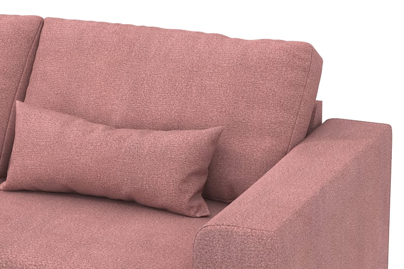 Copenhagen 4-sits Vänstervänd L-formad Schäslongsoffa i Tyg - Rosa - Möbler - Vardagsrum - Soffor - Divansoffa & schäslong
