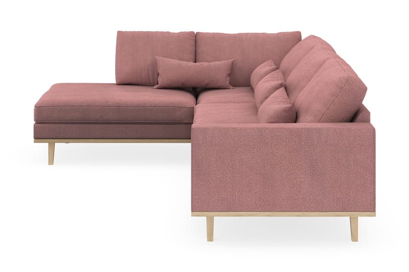Copenhagen 4-sits Vänstervänd L-formad Schäslongsoffa i Tyg - Rosa - Möbler - Vardagsrum - Soffor - Divansoffa & schäslong