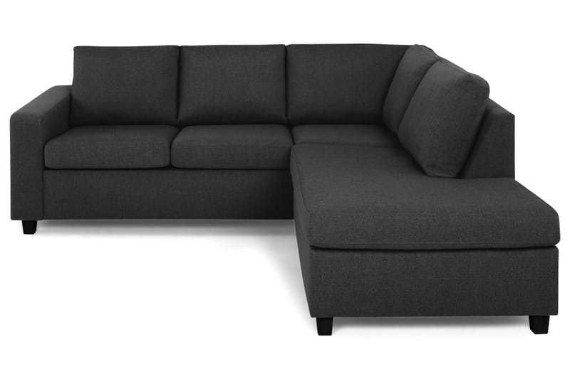Crazy 3-sits Högervänd L-formad Schäslongsoffa i Tyg - Antracit - Möbler - Vardagsrum - Soffor - Divansoffa & schäslong