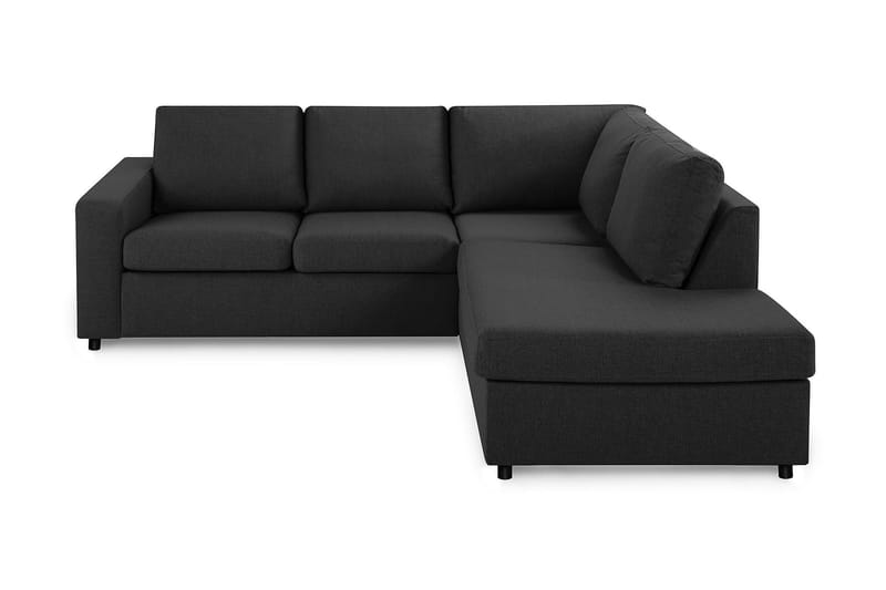 Crazy 3-sits Högervänd L-formad Schäslongsoffa i Tyg - Antracit - Möbler - Vardagsrum - Soffor - Divansoffa & schäslong