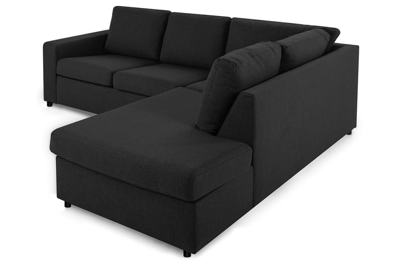 Crazy 3-sits Högervänd L-formad Schäslongsoffa i Tyg - Antracit - Möbler - Vardagsrum - Soffor - Divansoffa & schäslong
