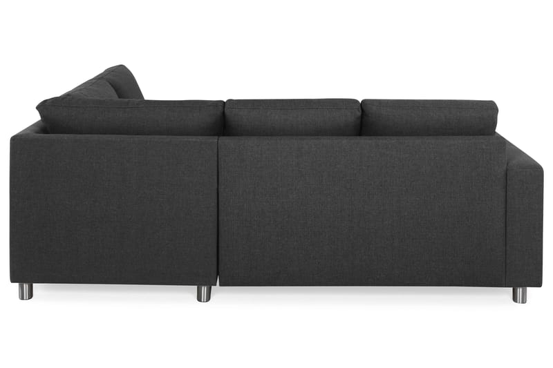 Crazy 3-sits Högervänd L-formad Schäslongsoffa i Tyg - Antracit - Möbler - Vardagsrum - Soffor - Divansoffa & schäslong
