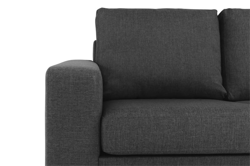 Crazy 3-sits Högervänd L-formad Schäslongsoffa i Tyg - Antracit - Möbler - Vardagsrum - Soffor - Divansoffa & schäslong