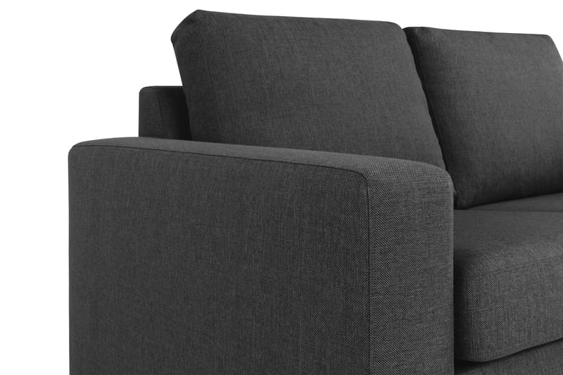 Crazy 3-sits Högervänd L-formad Schäslongsoffa i Tyg - Antracit - Möbler - Vardagsrum - Soffor - Divansoffa & schäslong
