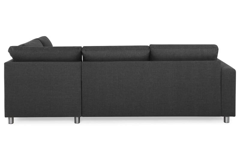 Crazy 3-sits Högervänd L-formad Schäslongsoffa i Tyg - Antracit - Möbler - Vardagsrum - Soffor - Divansoffa & schäslong