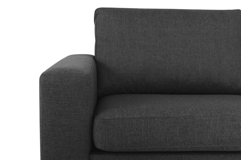 Crazy 3-sits Högervänd L-formad Schäslongsoffa i Tyg - Antracit - Möbler - Vardagsrum - Soffor - Divansoffa & schäslong