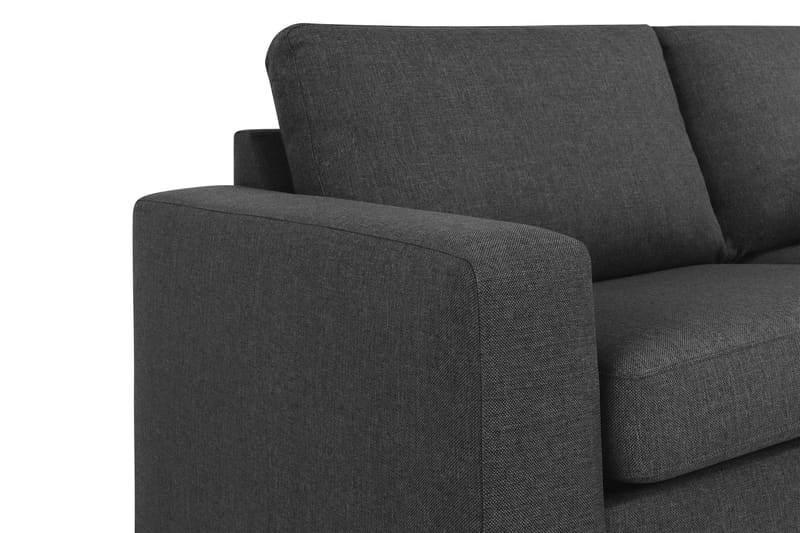 Crazy 3-sits Högervänd L-formad Schäslongsoffa i Tyg - Antracit - Möbler - Vardagsrum - Soffor - Divansoffa & schäslong