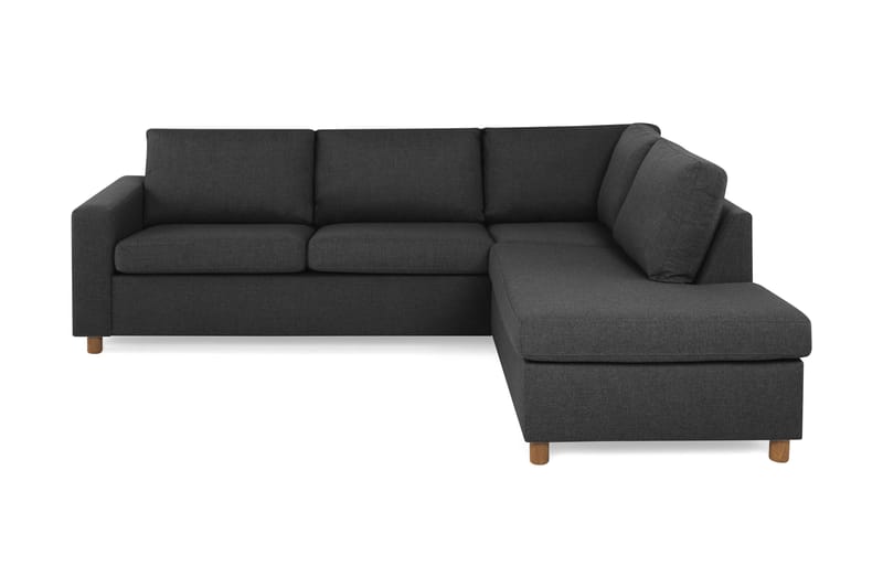 Crazy 3-sits Högervänd L-formad Schäslongsoffa i Tyg - Antracit - Möbler - Vardagsrum - Soffor - Divansoffa & schäslong