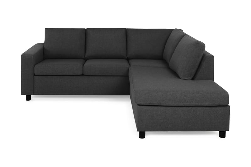 Crazy 3-sits Högervänd L-formad Schäslongsoffa i Tyg - Antracit - Möbler - Vardagsrum - Soffor - Divansoffa & schäslong