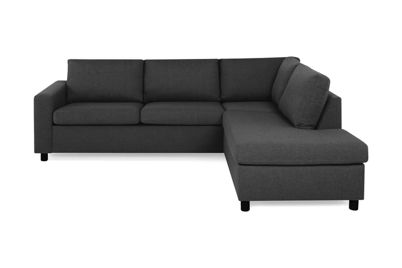 Crazy 3-sits Högervänd L-formad Schäslongsoffa i Tyg - Antracit - Möbler - Vardagsrum - Soffor - Divansoffa & schäslong
