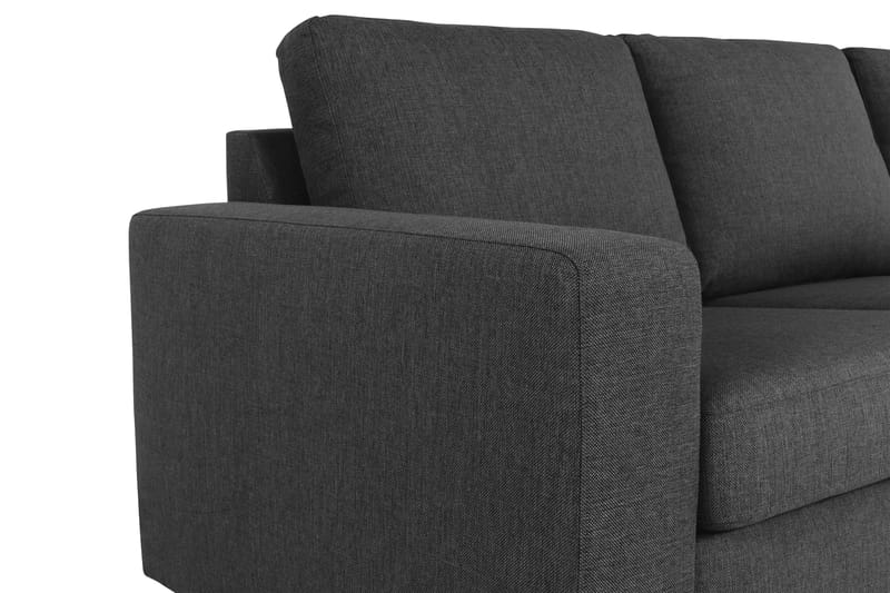 Crazy 3-sits Högervänd L-formad Schäslongsoffa i Tyg - Antracit - Möbler - Vardagsrum - Soffor - Divansoffa & schäslong