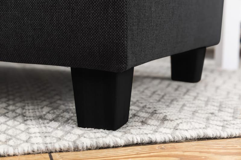 Crazy 3-sits Högervänd L-formad Schäslongsoffa i Tyg - Antracit - Möbler - Vardagsrum - Soffor - Divansoffa & schäslong