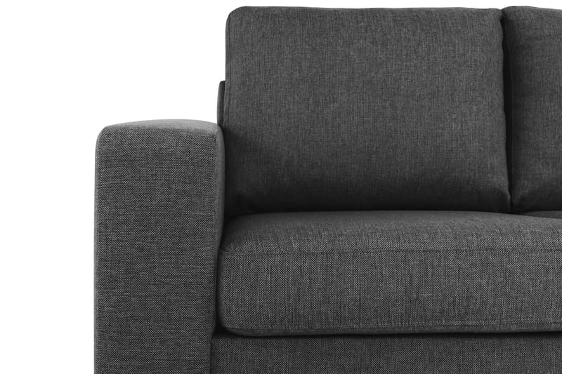Crazy 3-sits Högervänd L-formad Schäslongsoffa i Tyg - Antracit - Möbler - Vardagsrum - Soffor - Divansoffa & schäslong