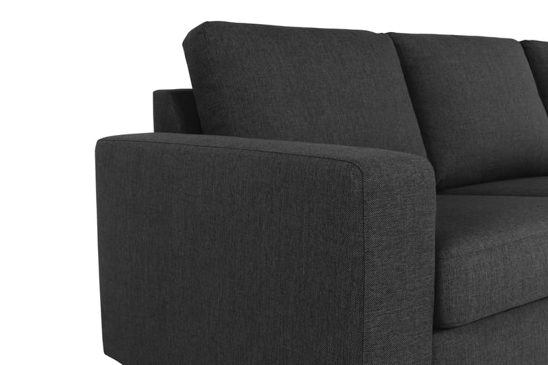 Crazy 3-sits Högervänd L-formad Schäslongsoffa i Tyg - Antracit - Möbler - Vardagsrum - Soffor - Divansoffa & schäslong
